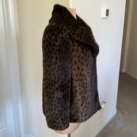 TopShop Faux Leopard Fur Jacket size S/M (4-6) EUC pls see description - Picture 4 of 15